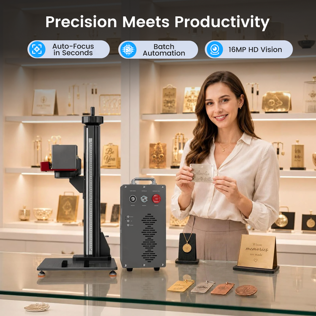 Monport GPro Vision 60W Split MOPA Fiber Laser Engraver & Marking Machine With 16MP Smart Vision & Auto Focus
