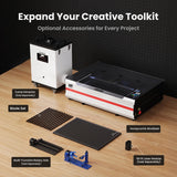 Monport Reno65 Pro Vision 65W Desktop CO2 Laser Engraver & Cutter (24" X 16") with 8MP HD Camera and Magnetic Assisted Autofocus