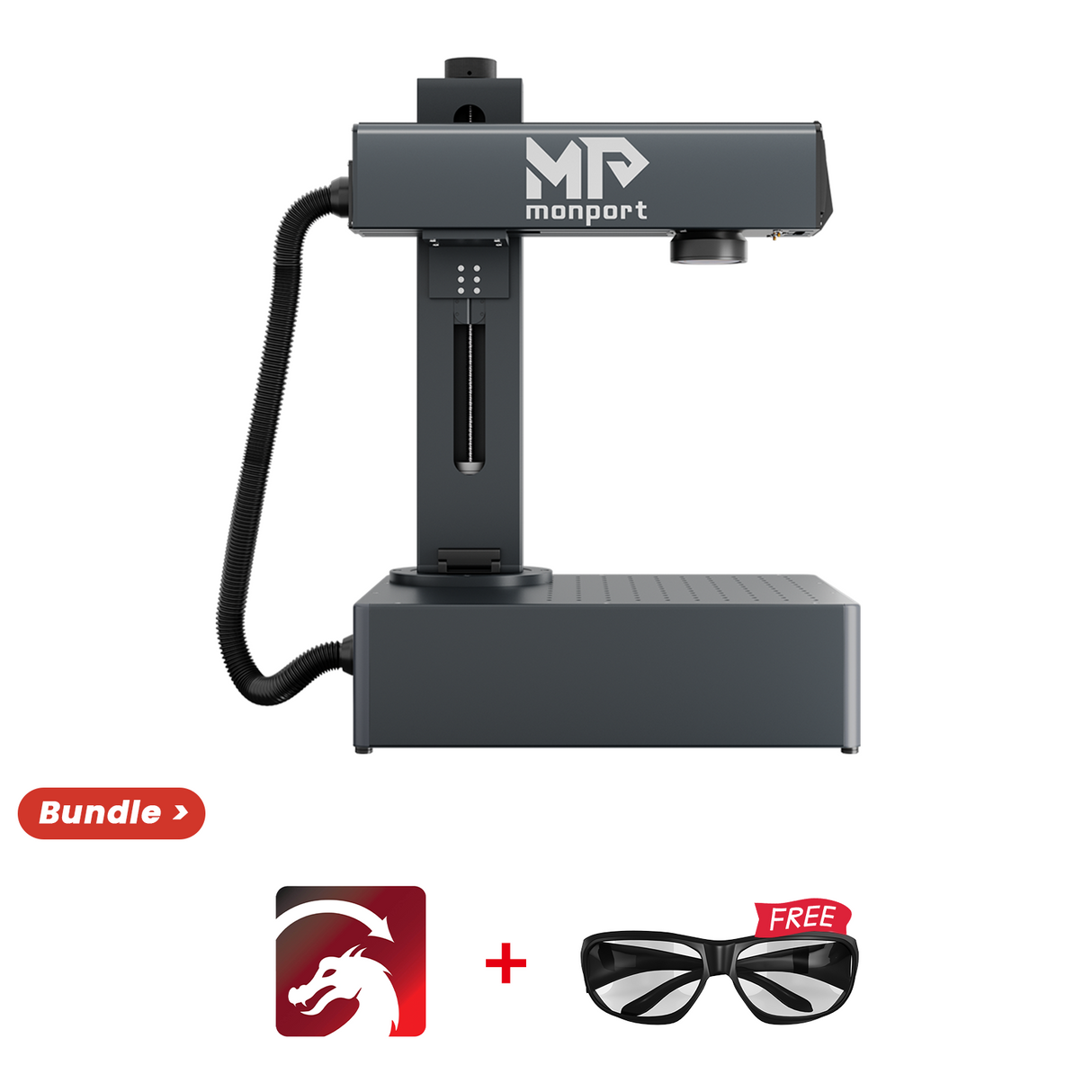 Monport GA 30W/60W/100W Upgraded Integrated MOPA Fiber Laser Engraver & Marking Machine with Auto Focus