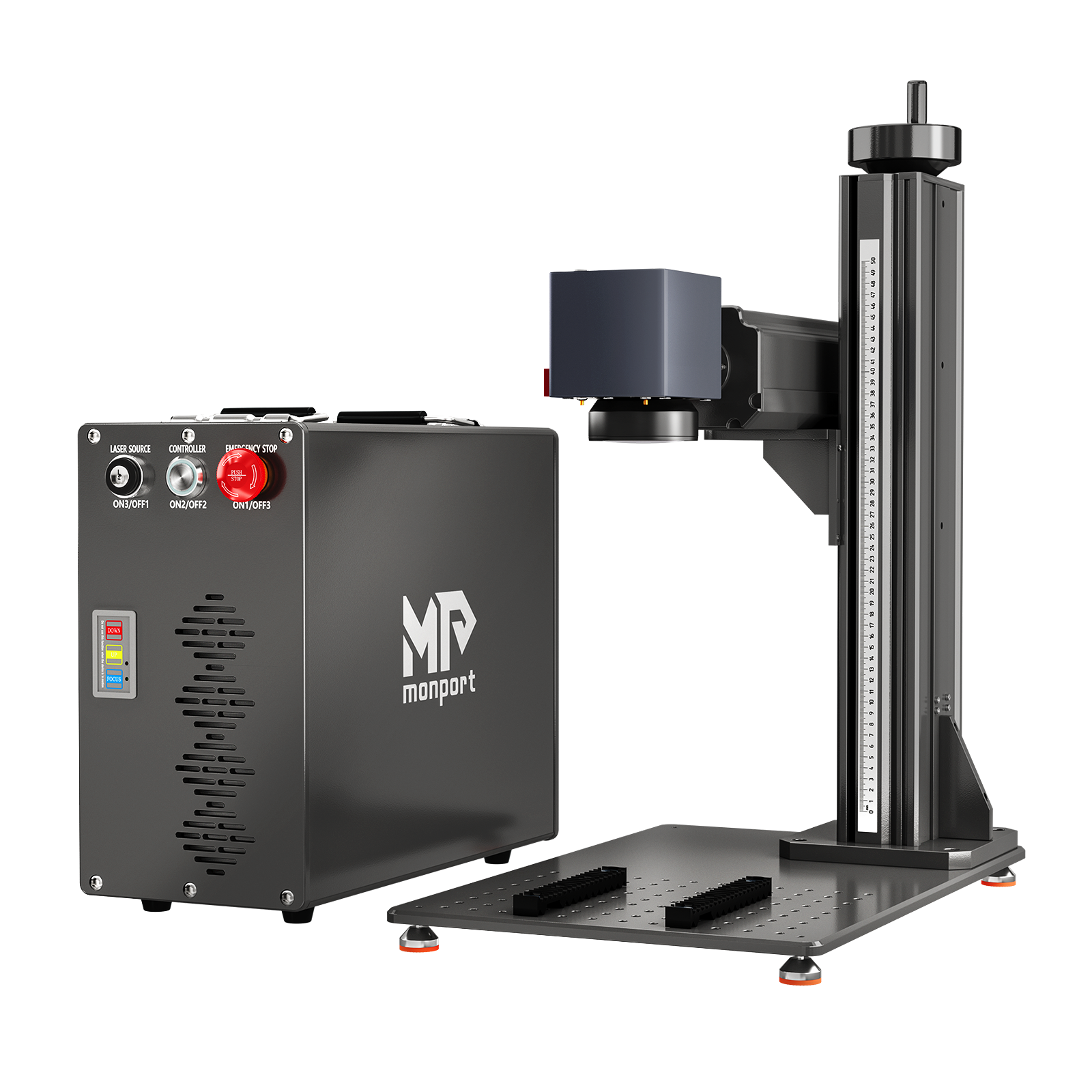 Monport GT 30W Split Fiber Laser Engraver & Marking Machine With AutoFocus (5.9” x 5.9”)