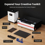 Monport Reno45 Pro Upgraded 45W Desktop CO2 Laser Engraver and Cutter (16" x 12") with Built-in Water Chiller & Brand New Assisted Autofocus