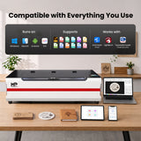Monport Reno65 Pro Upgraded 65W Desktop CO2 Laser Engraver & Cutter (24" × 16") | Built-In Water Cooling, Magnetic Assisted Autofocus