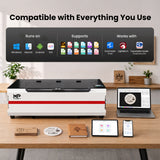 Monport Reno45 Pro Upgraded 45W Desktop CO2 Laser Engraver and Cutter (16" x 12") with Built-in Water Chiller & Brand New Assisted Autofocus