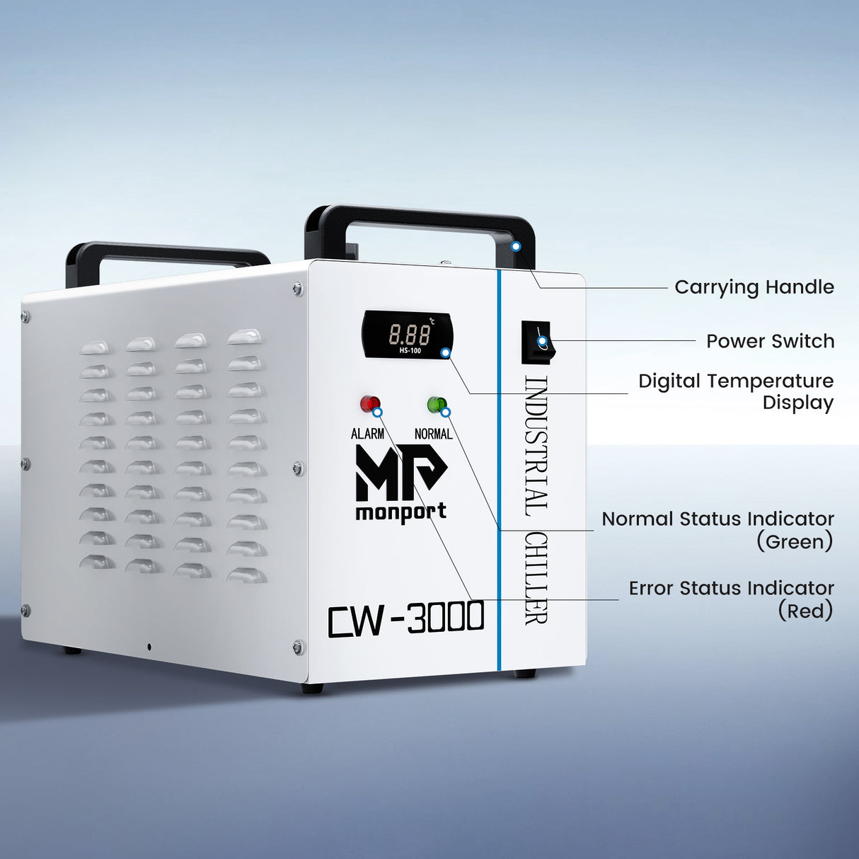 Monport 9L CW-3000 Water Cooling System for 30W-65W CO2 Laser Engraver