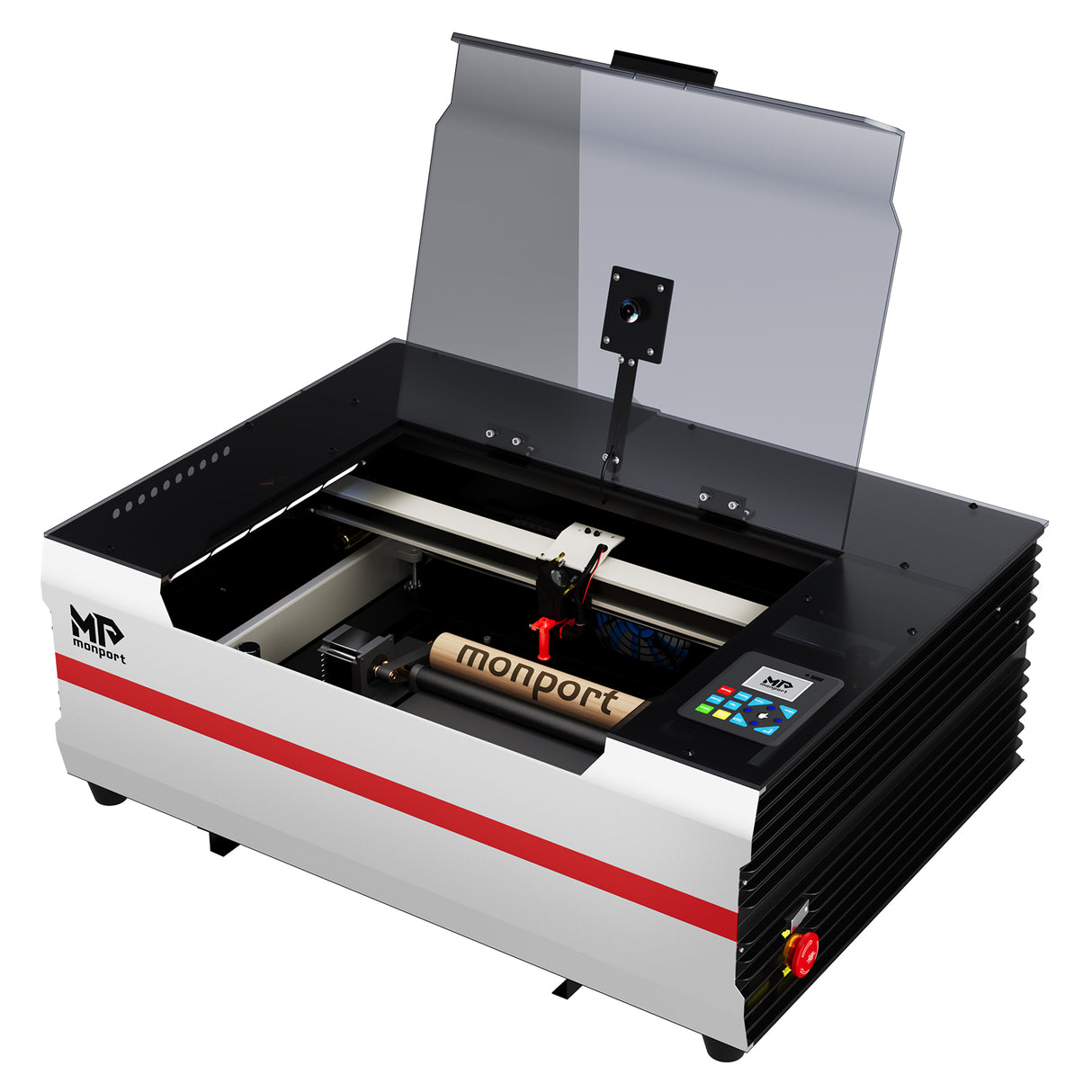 Monport Reno45 Pro Vision 45W Desktop CO2 Laser Engraver & Cutter (16" X 12") with 8MP HD Camera and Magnetic Assisted Autofocus