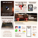 Monport Reno45 Pro Vision 45W Desktop CO2 Laser Engraver & Cutter (16" X 12") with 8MP HD Camera and Magnetic Assisted Autofocus