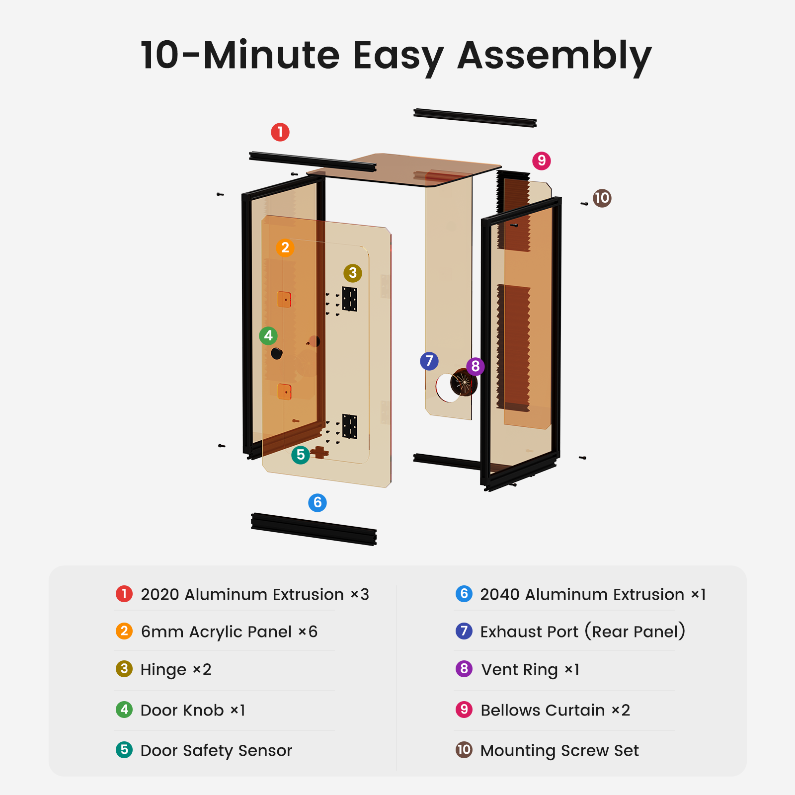 Monport Laser Engraver Enclosure for GQ, GPro And GT Fiber Laser (with Door Protection Switch)
