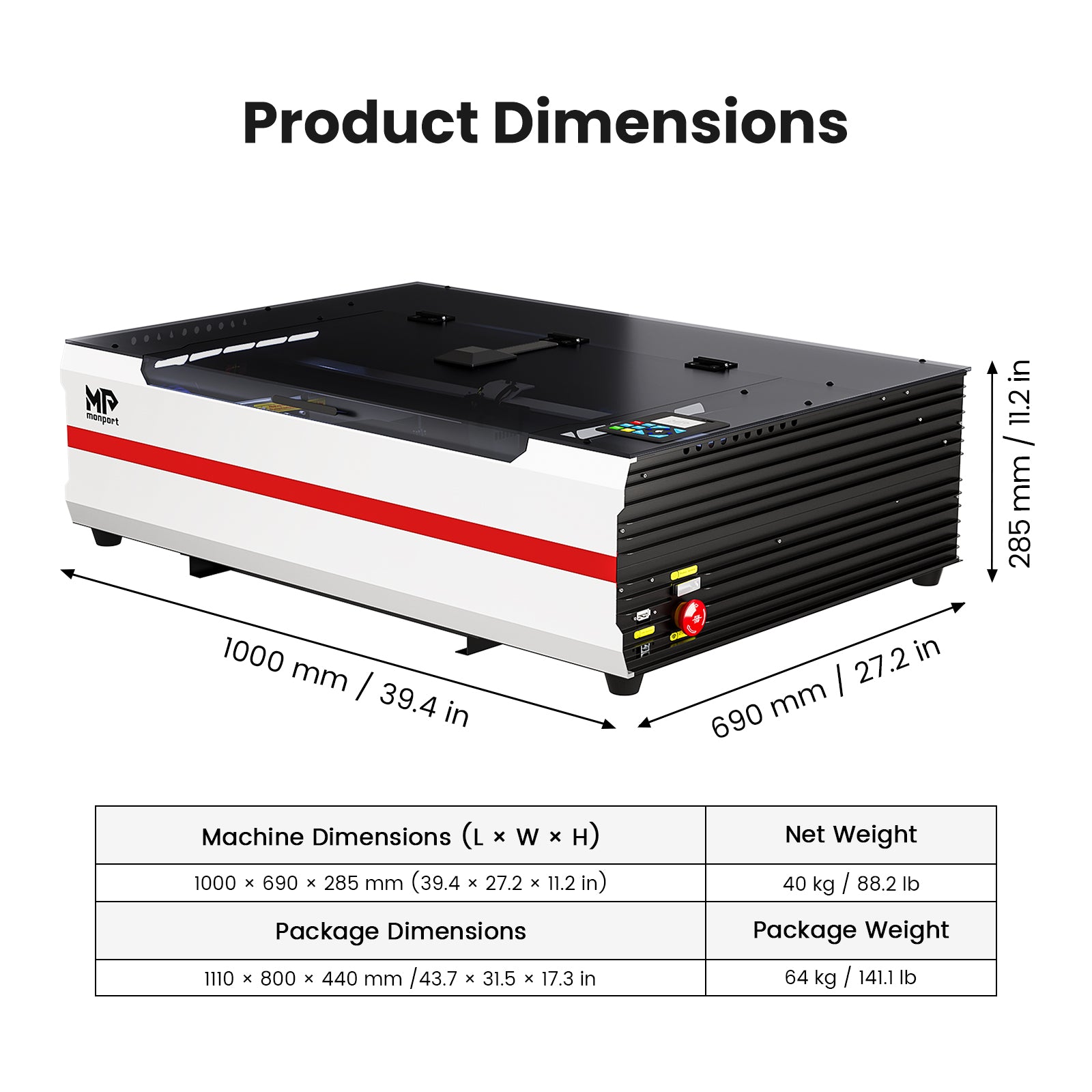 Monport Reno65 Pro Vision 65W Desktop CO2 Laser Engraver & Cutter (24