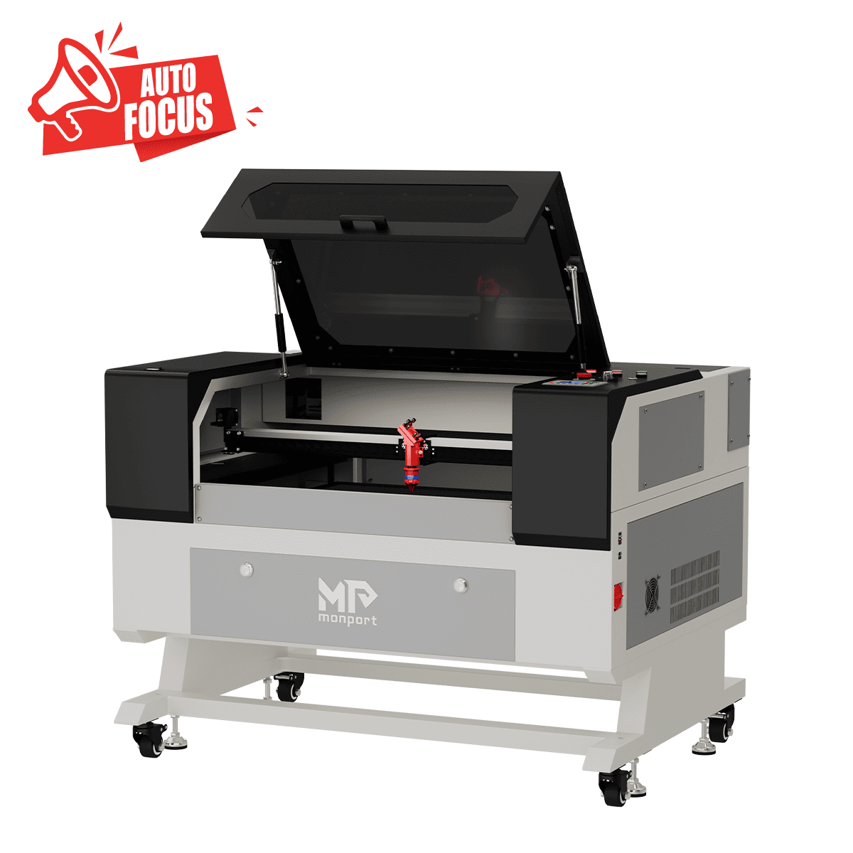 Monport 60W CO2 Laser Engraver & Cutter (28" x 20") with Autofocus and Bracket