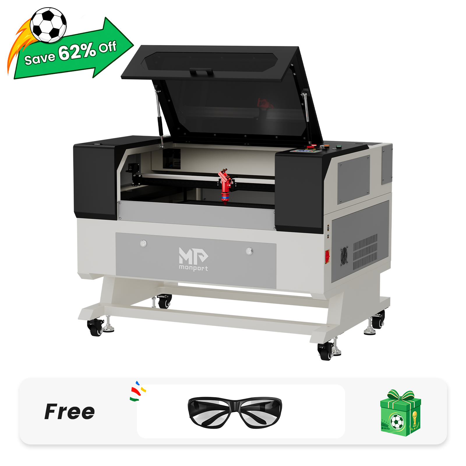 Monport 60W CO2 Laser Engraver & Cutter (28