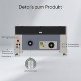 Monport 100W CO2 Eingebaut Wasserkühlsystem Laser Graviermaschine & Cutter mit (1000 x 600mm)