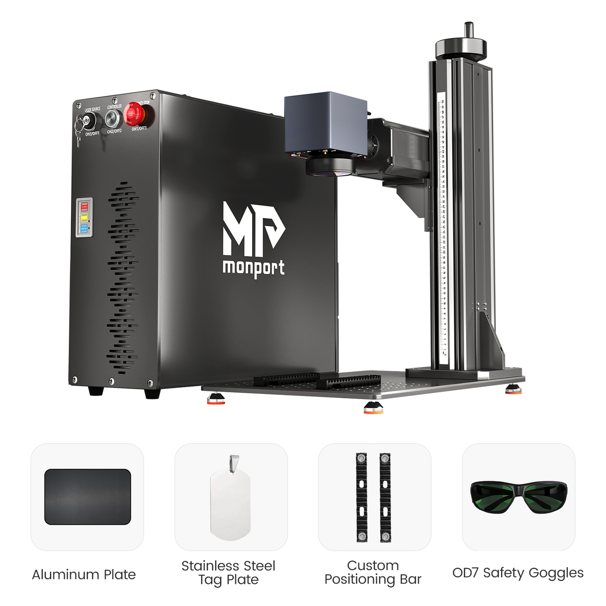 Monport GT 200W Split MOPA Fiber Laser Engraver & Color Marking Machine With AutoFocus