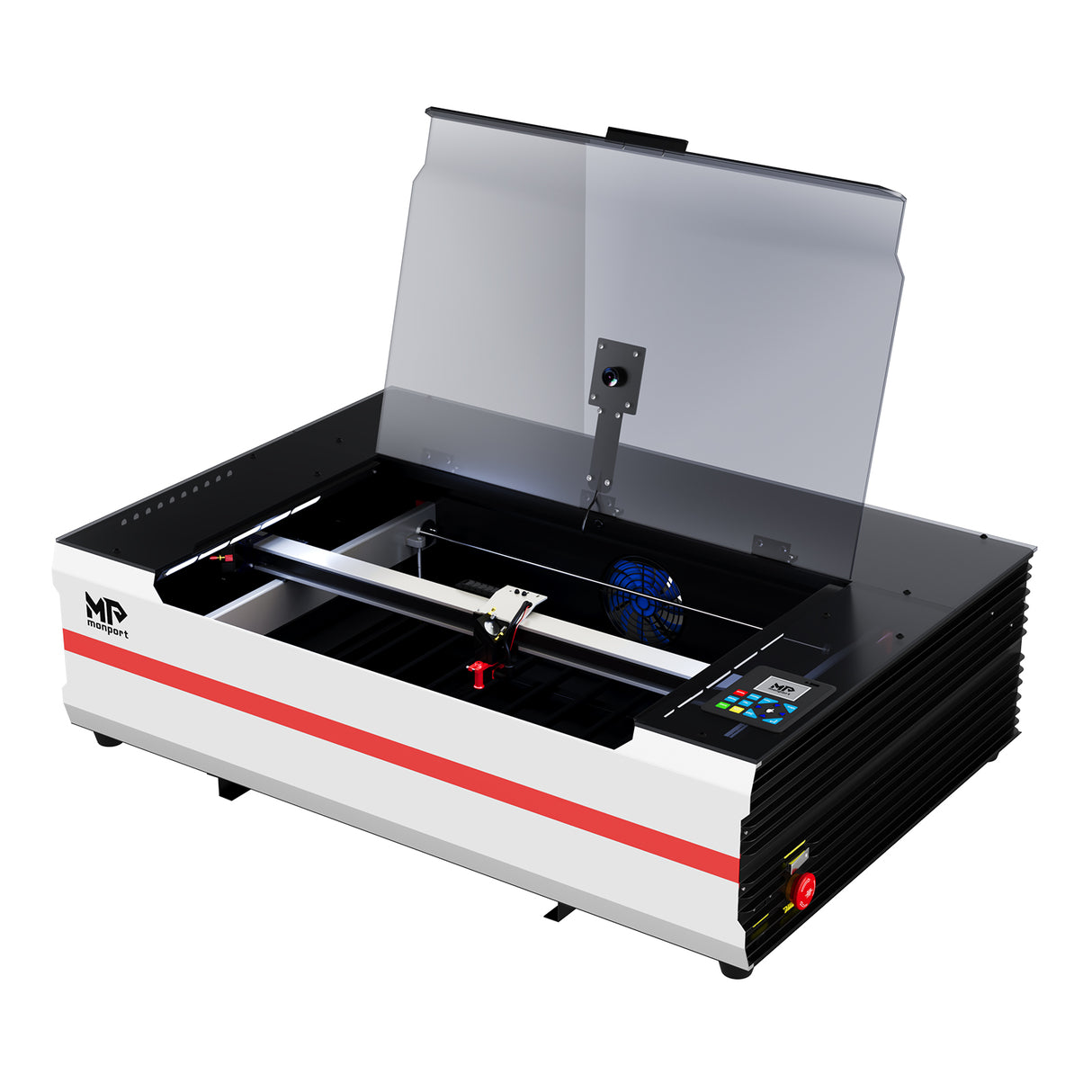 Monport Reno65 Pro Vision 65W Desktop CO2 Laser Engraver & Cutter (24" X 16") with 8MP HD Camera and Magnetic Assisted Autofocus - Machine