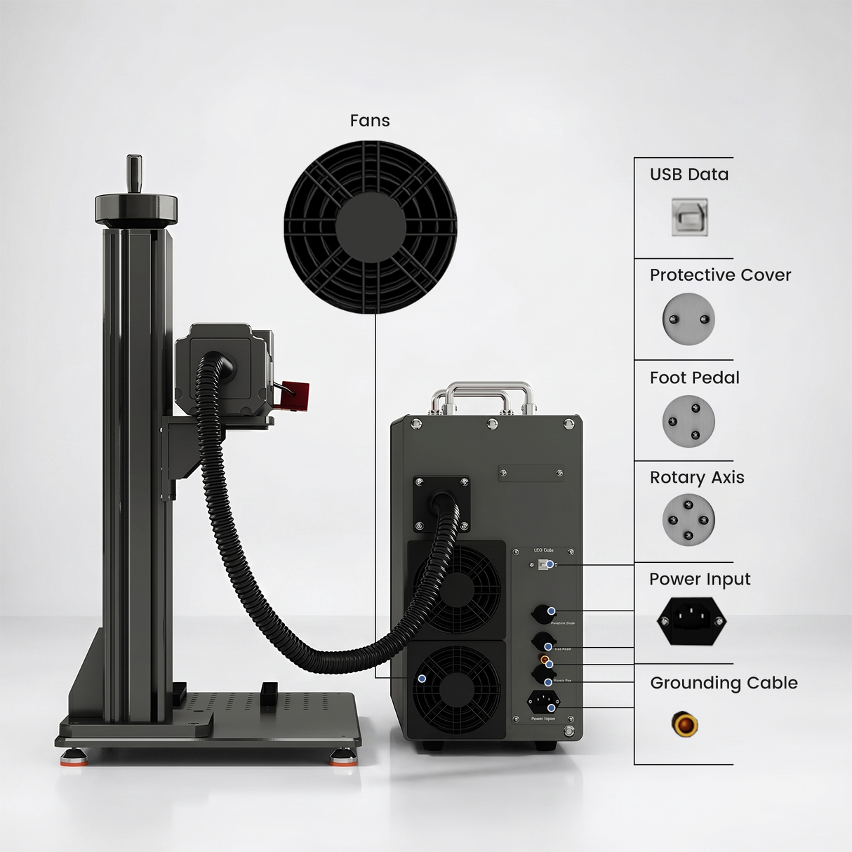 Monport GPro Vision 60W Split MOPA Fiber Laser Engraver & Marking Machine With 16MP Smart Vision & Auto Focus