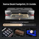 Monport Reno45 Pro Vision Upgraded 45W CO2 Laser Engraver & Cutter with Built-in Water Cooling & 8MP HD Camera