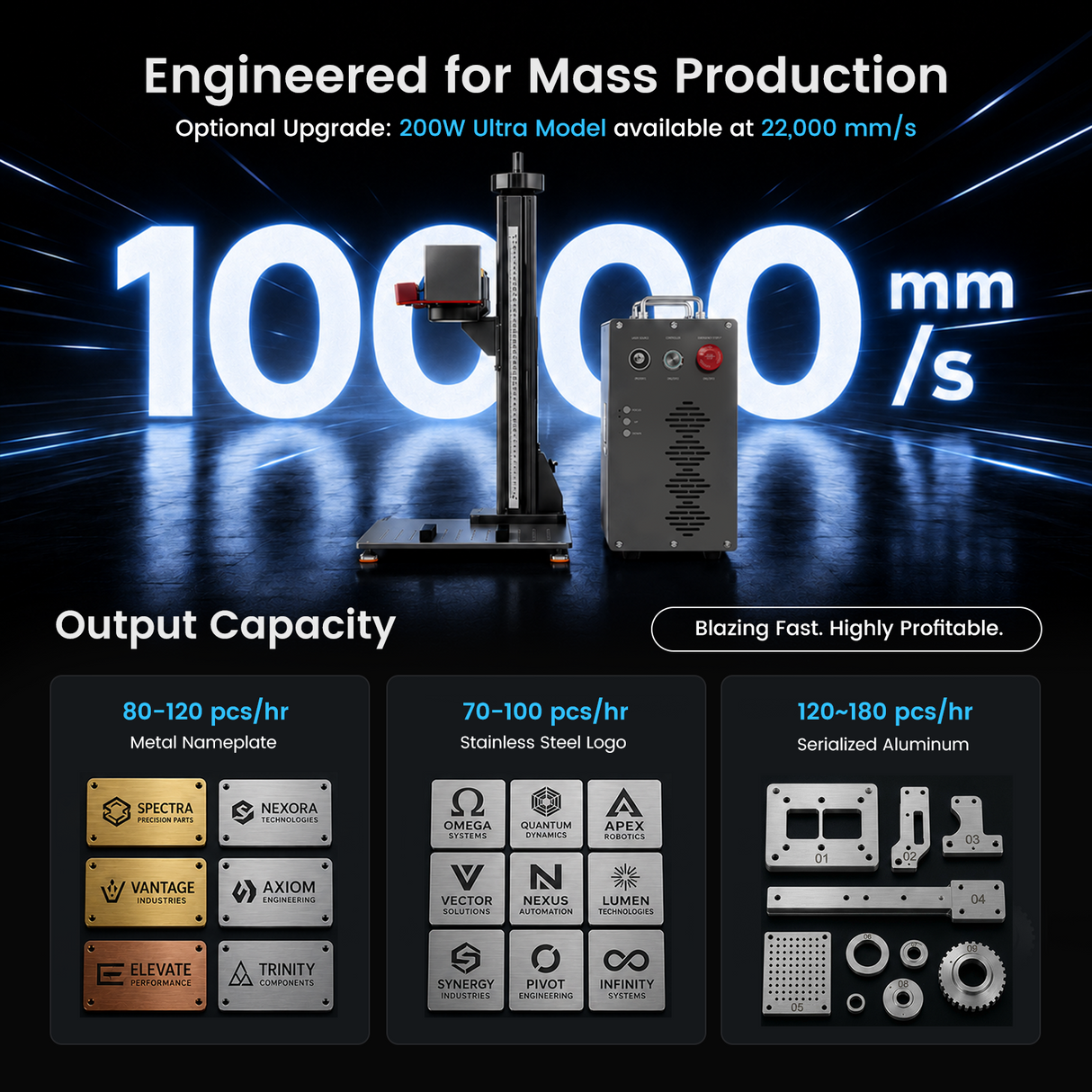 Monport GPro Vision 60W Split MOPA Fiber Laser Engraver & Marking Machine With 16MP Smart Vision & Auto Focus