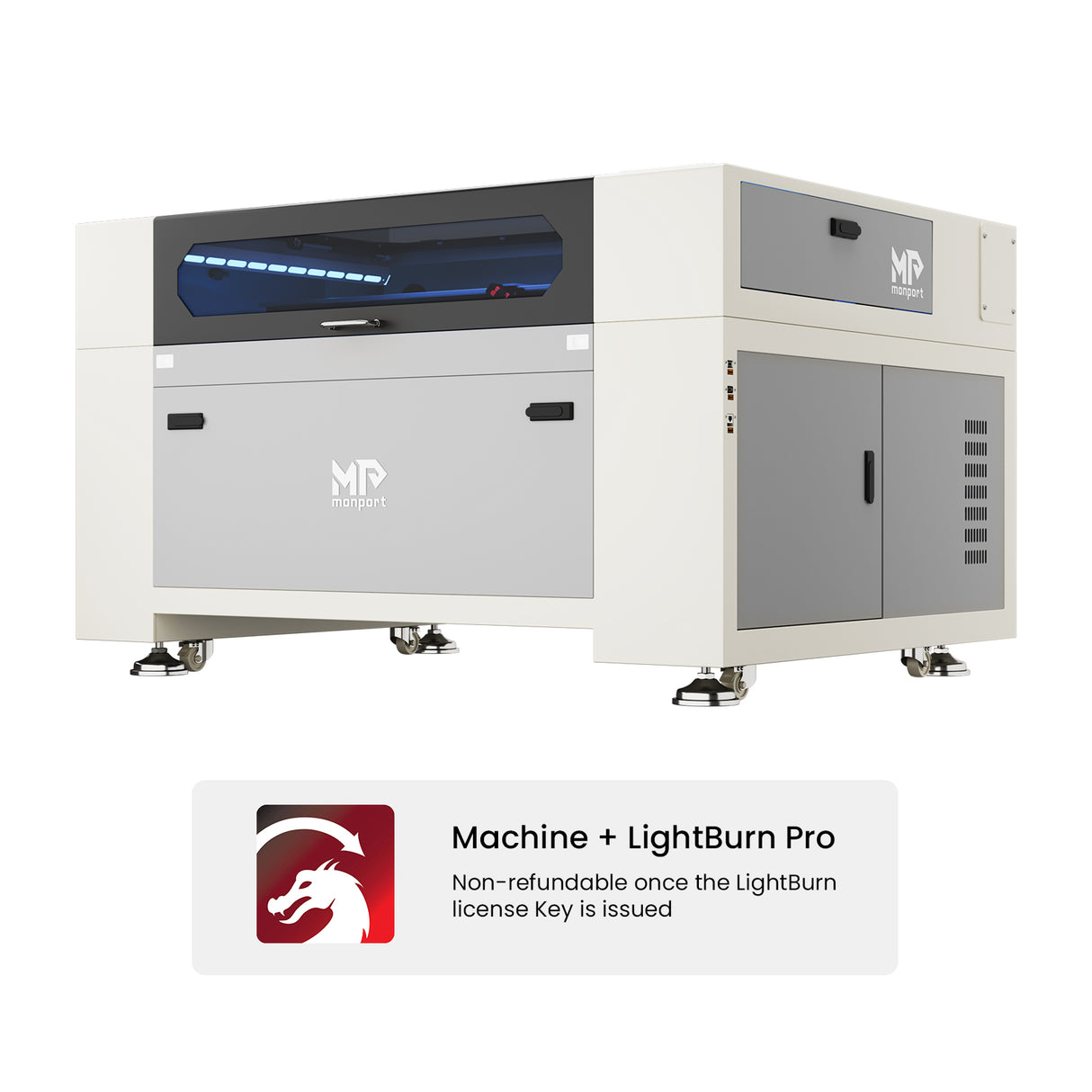 Monport Effi 10S Upgraded 100W CO2 Laser Engraver and Cutter with Autofocus and Built-in Water Cooling