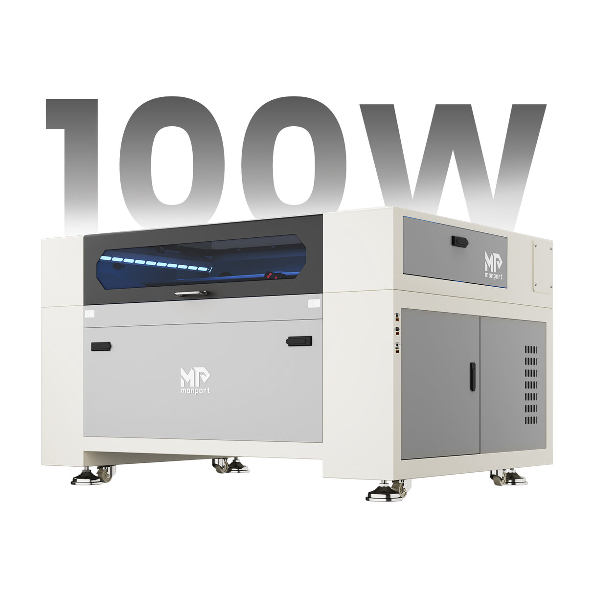Monport Effi 10S Upgraded 100W CO2 Laser Engraver and Cutter with Autofocus and Built-in Water Cooling