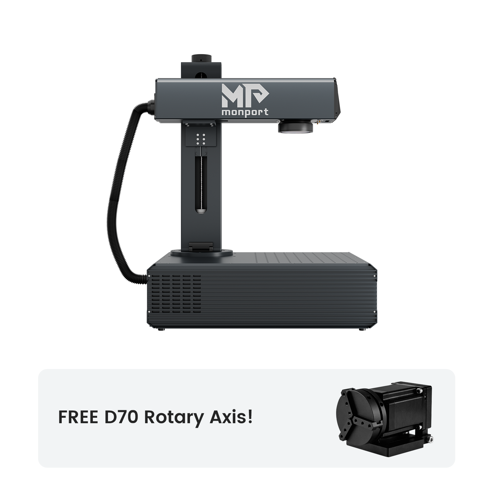 Monport GA 100W Upgraded Integrated MOPA Fiber Laser Engraver & Marking Machine with Auto Focus