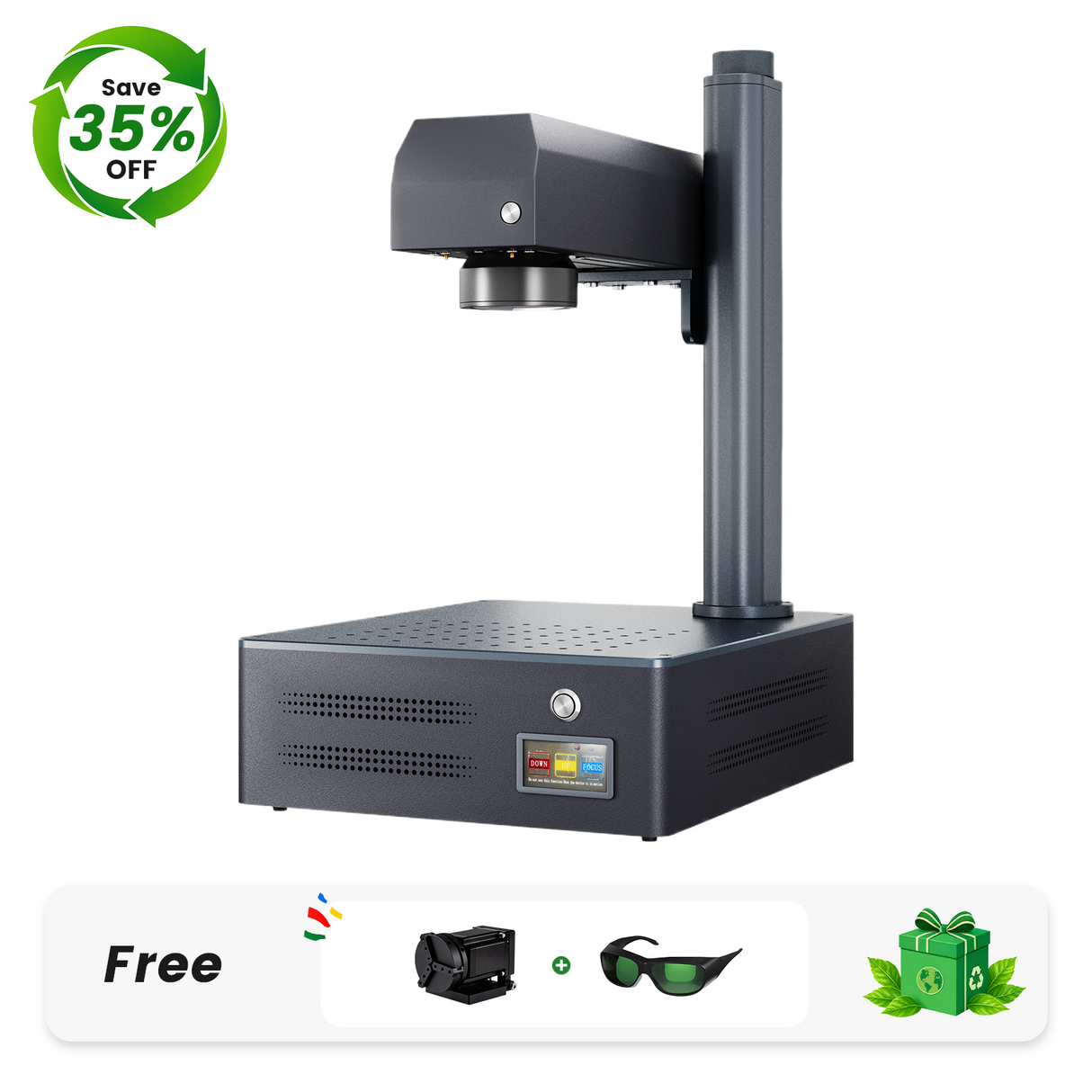 Monport GM 60W Pro Integrated MOPA Fiber Laser Engraver & Marking Machine with AutoFocus