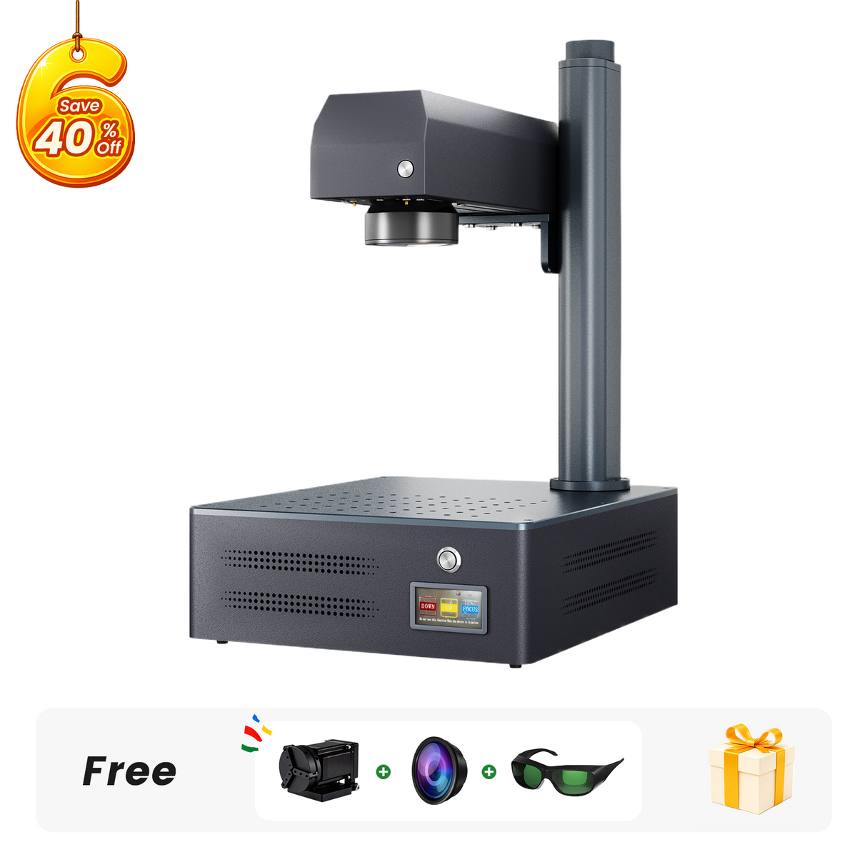Monport GM 60W Pro Integrated MOPA Fiber Laser Engraver & Marking Machine with AutoFocus