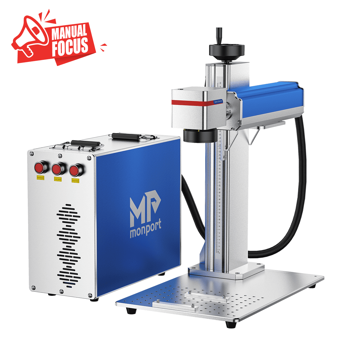 Monport 30W (5.9" x 5.9") Fiber Laser Engraver & Marking Machine with CE Approval