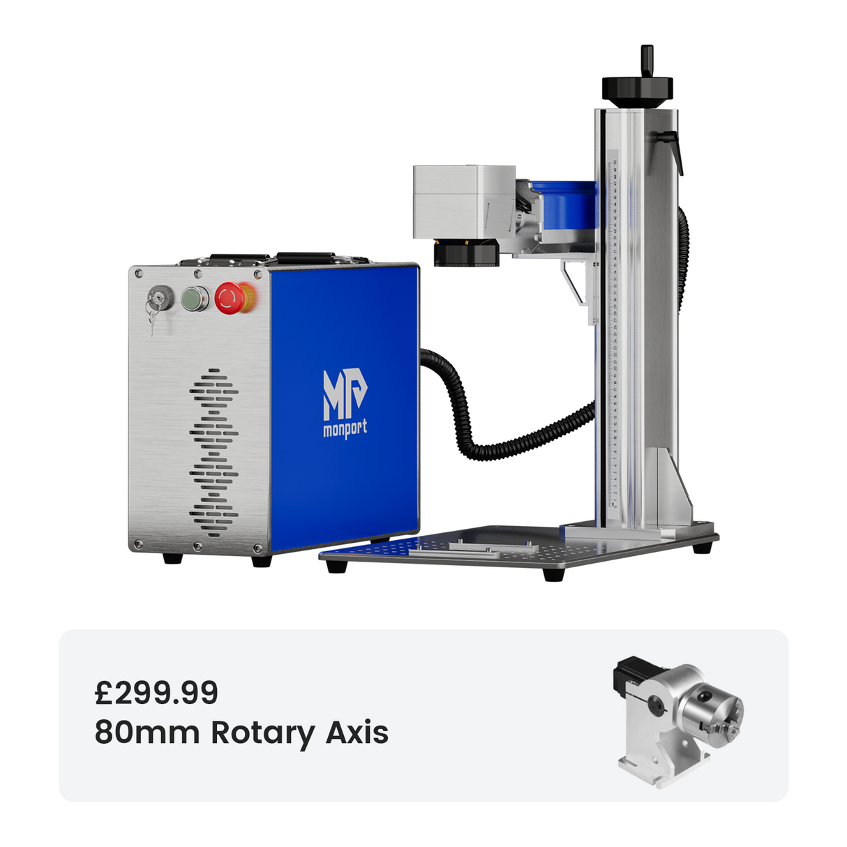 Monport 50W (7.9" x 7.9") Fiber Laser Engraver & Marking Machine with CE Approval