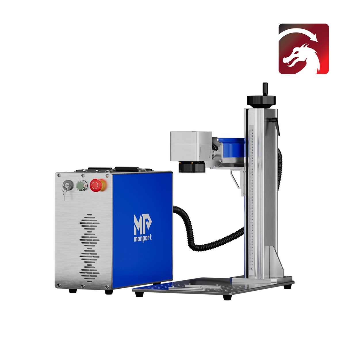Monport 50W (7.9" x 7.9") Fiber Laser Engraver & Marking Machine with CE Approval