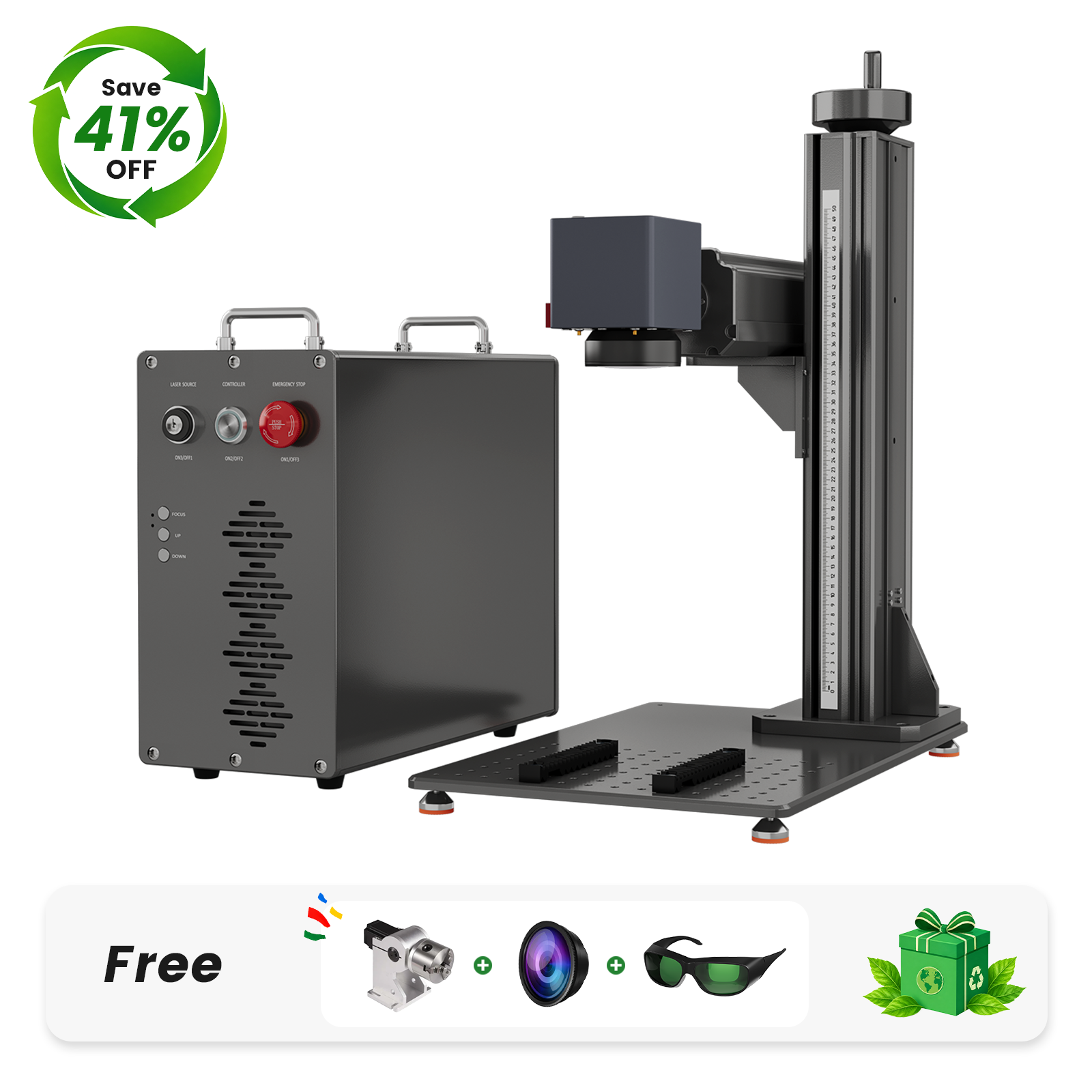 Monport GT 60W Split MOPA Fiber Laser Engraver & Color Marking Machine With AutoFocus