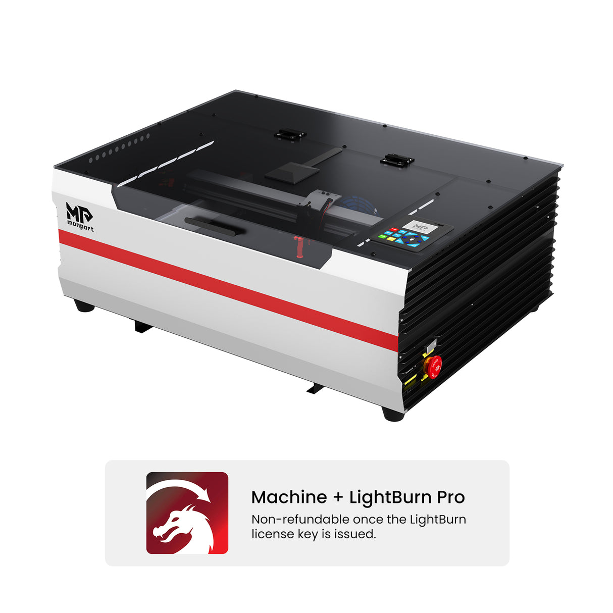 Monport Reno45 Pro Vision 45W Desktop CO2 Laser Engraver & Cutter (16" X 12") with 8MP HD Camera and Magnetic Assisted Autofocus