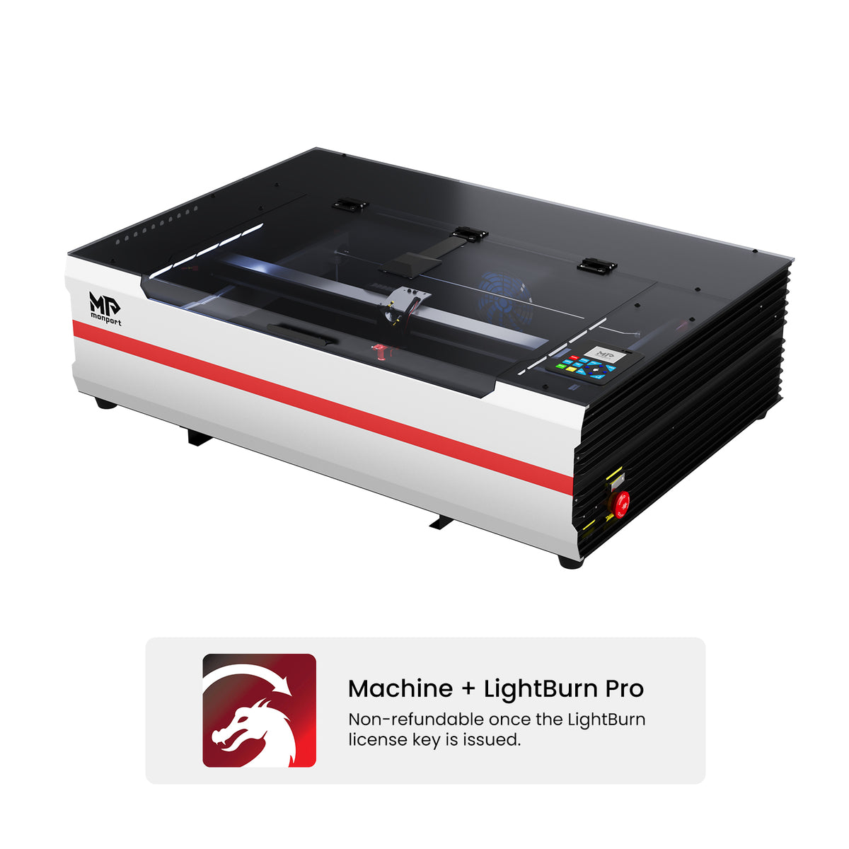 Monport Reno65 Pro Vision 65W Desktop CO2 Laser Engraver & Cutter (24" X 16") with 8MP HD Camera and Magnetic Assisted Autofocus