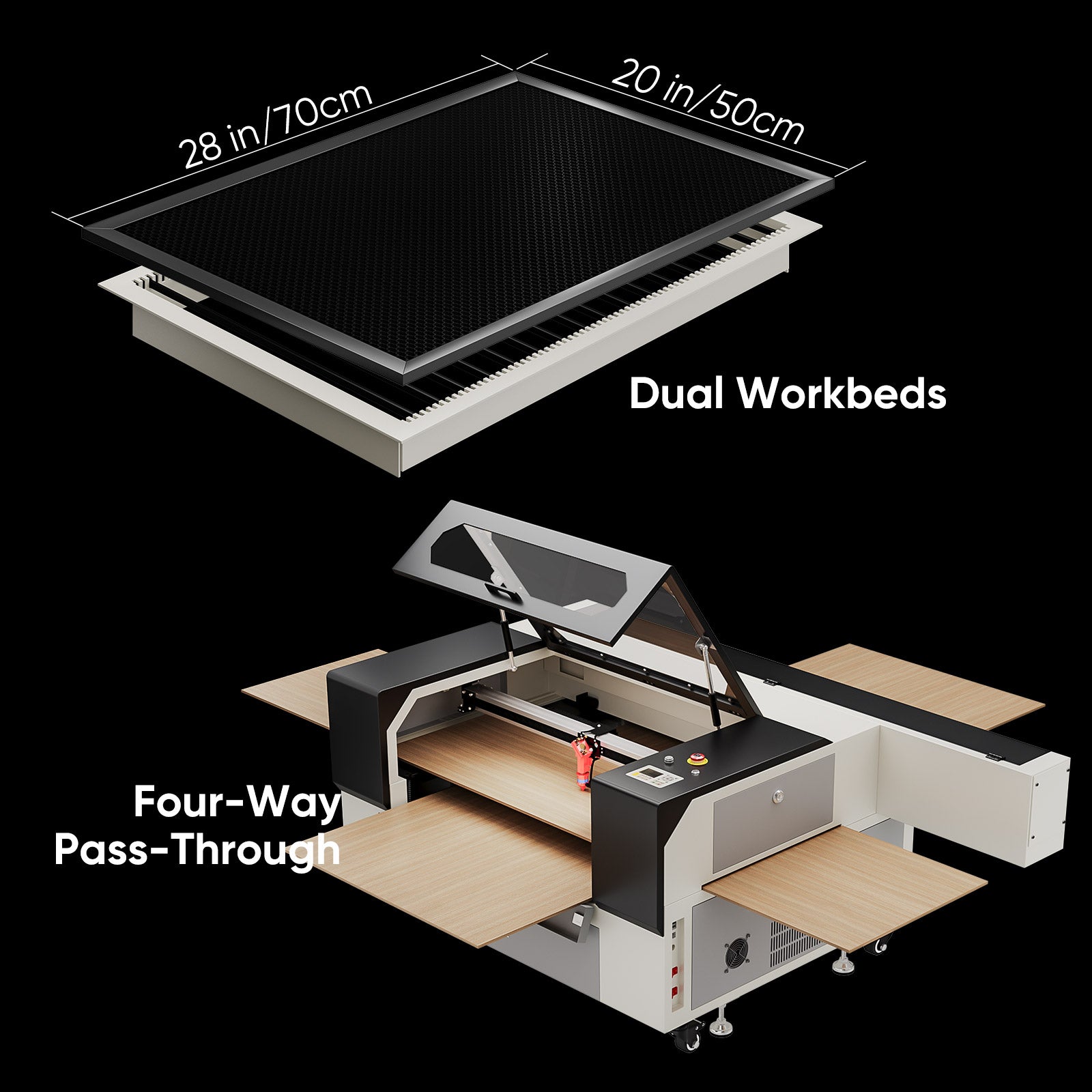 Monport 100W CO2 Laser Engraver & Cutter (28