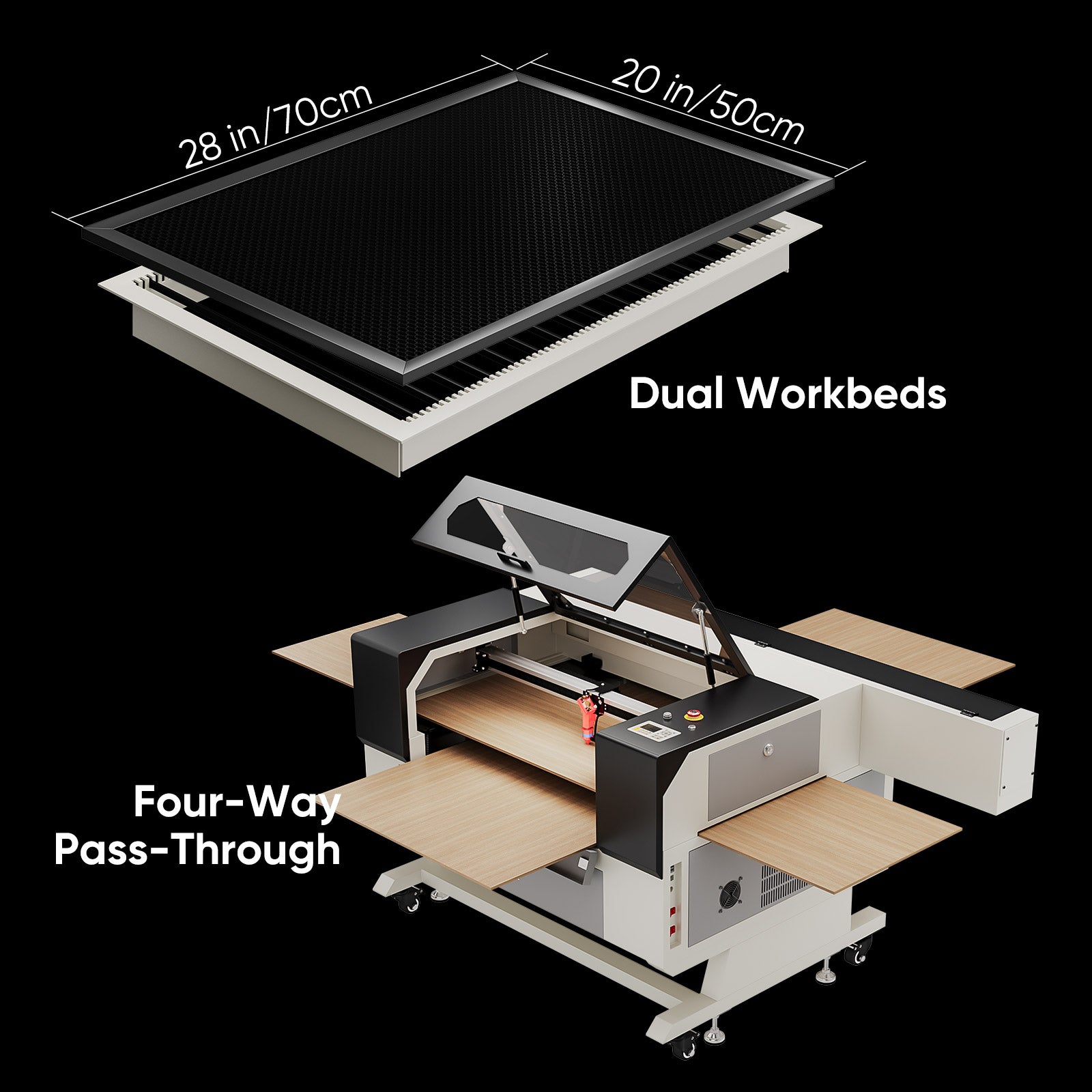 Monport 100W CO2 Laser Engraver & Cutter (28