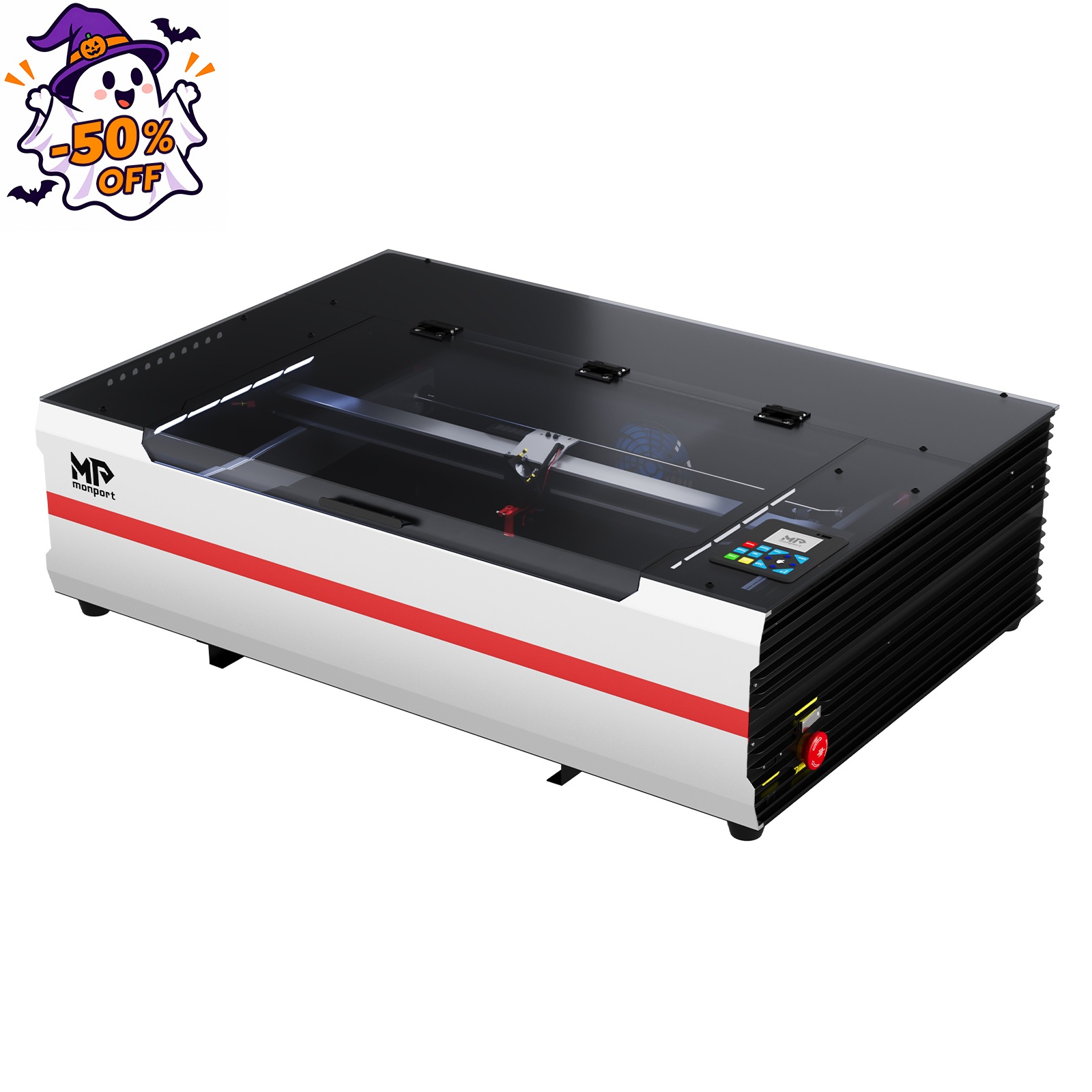 Monport Reno65 Pro 65W Desktop CO2 Laser Engraver & Cutter (24”X16”) with brand new DSP Controller and Assisted Autofocus