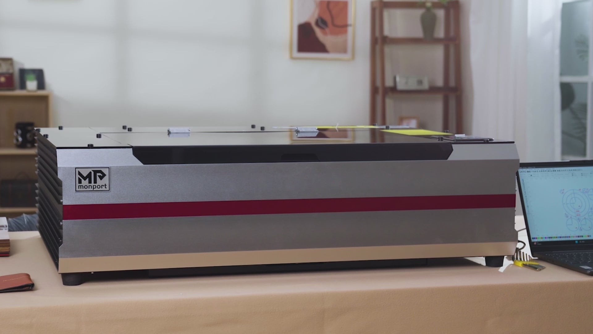 Monport Reno65 65W Desktop CO2 Laser Engraver & Cutter (24“X 16“) with brand new Assisted Auto Focus