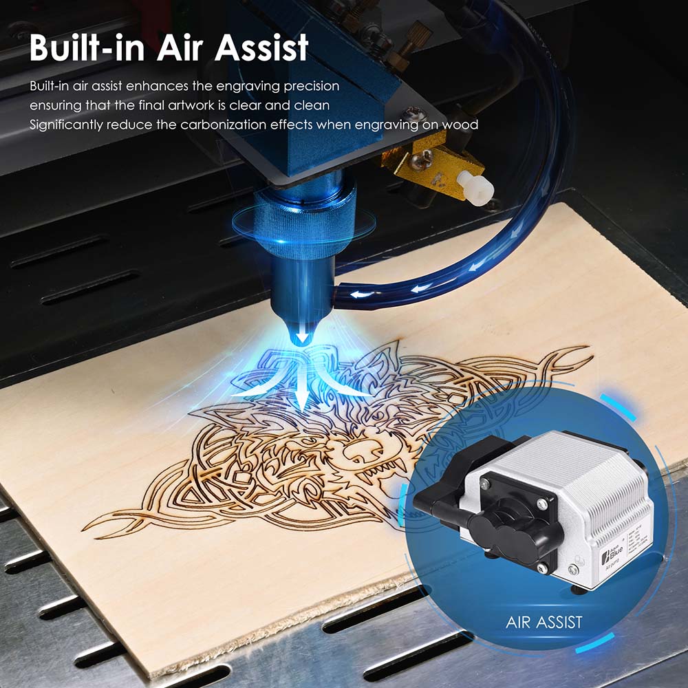 Monport 40W Pro Lightburn-ready (12" X 8") CO2 Laser Engraver & Cutter with CE Approval