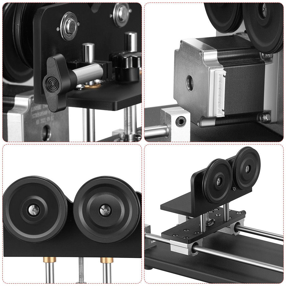 Monport 4-Wheel Rotary Axis with 360 Degree Rotation for 50W~150W CO2 Laser Engraver